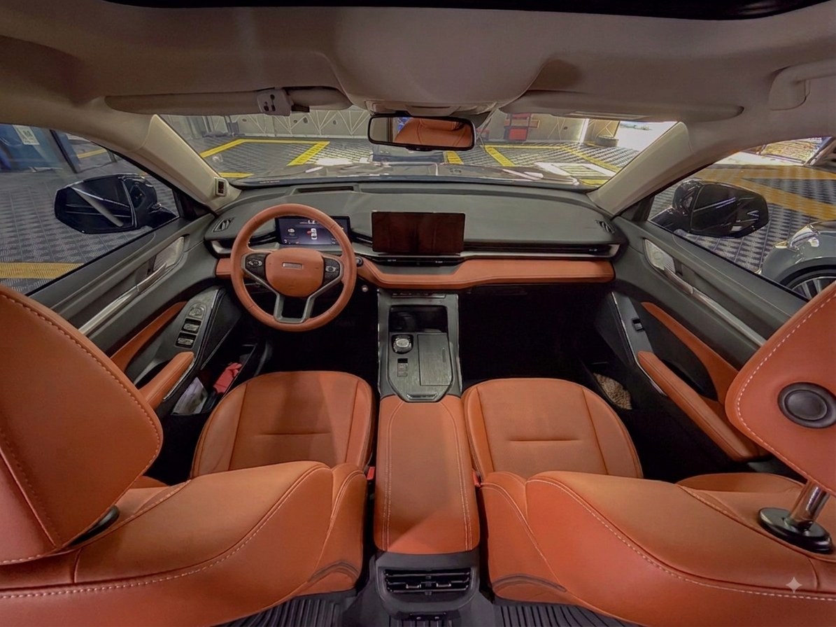 Color change de interior automotivo em couro caramelo — PremiumCAR